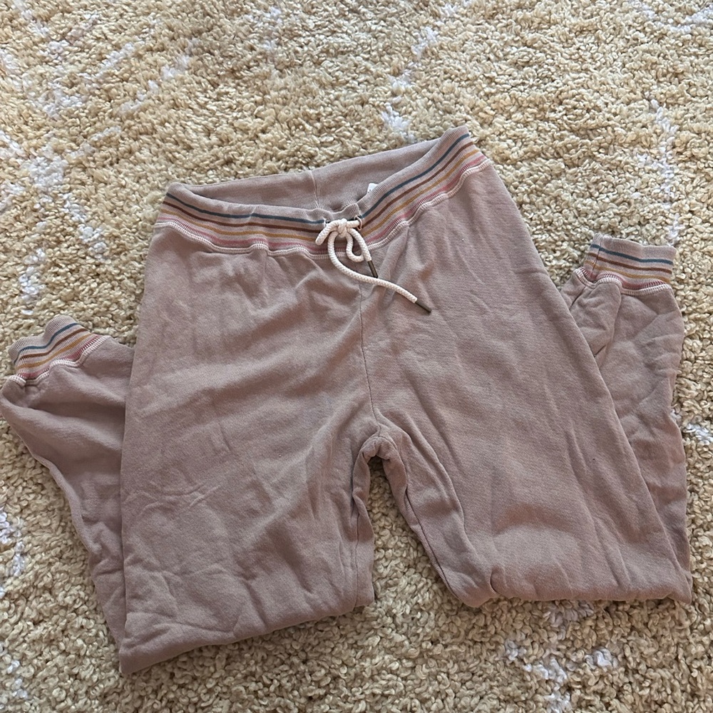 The Great cropped sweatpants with striped waistband